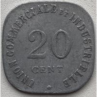 Франция 20 сантимов 1917 г. Венсенн. Нотгельд