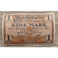 Werty71 Германия- Мюльхаузен 1 марка 1918 банкнота