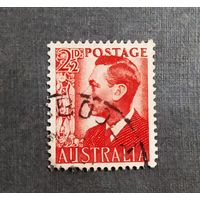 Марка Австралия 1950 Король