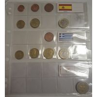 Набор монет евро, Испания, Греция, Кипр