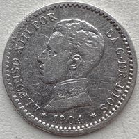 Испания 50 сентимо 1904 г.