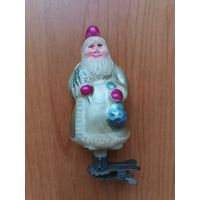 Елочная игрушка дед мороз на прищепке