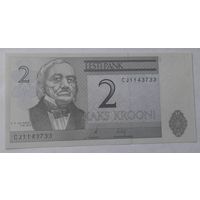 Эстония 2 кроны 2007 года UNC