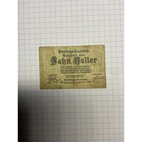 10 геллеров (нотгельды) Австрия.-2512