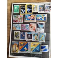 Распродажа Сборный лот марок мира-космос-15+