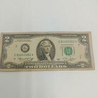 Купюра 2 доллара 1976 г