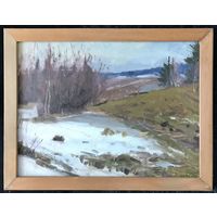 Азгур Г.Г "Подтаяло",1955 г. К/М. р.35/45 см.