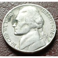 США 5 центов, 1964    D   ( 1-4-8 )