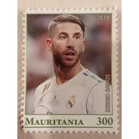 Мавритания 2018. Футбол. Sergio Ramos. Марка из серии