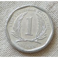 Восточные Карибы. 1 цент 2011 года.