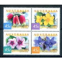 Австралия - 1999г. - цветы - 4 марки - кварт - полная серия, MNH [Mi 1805-1808]. #3-WB-Z-1-24