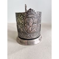 ПОДСТАКАННИК "С НОВЫМ 1958 ГОДОМ". КОЛЬЧУГИНО. 1957 ГОД. СМ.ФОТО И ОПИСАНИЕ.