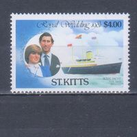 [1806] Сент-Китс 1981. Корабль.Принцесса Диана. MNH