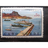 Кабо Верде, колония Португалии, 1968.** Порт острова Сан-Висенте