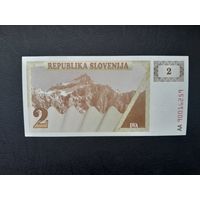 2 толара 1990 года. Словения. UNC. Распродажа.