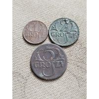 Распродажа - 1 грош 1925г,2 гроша 1925г,5 грошей 1923г.,ПОЛЬША