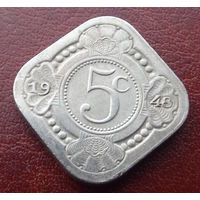 Кюрасао. 5 центов 1948