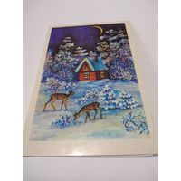 Открытка 1980г. Чистая. Двойная. Художник И. Орлова