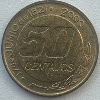 Аргентина 50 сентаво 2000 г. 150 лет со дня смерти Хосе де Сан-Мартина