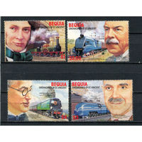 Бекия (Сент-Винсент и Гренадины) - 1986 - Железная дорога - (незначительные пятна на клее) - [Mi. 196-199] - полная серия - 4 марки. MNH.  (Лот 37Js)-T25P6