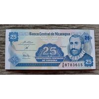 Werty71 Никарагуа 25 сентаво 1991 UNC банкнота