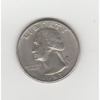 Квотер (25 центов) США 1993 D Лот 8263