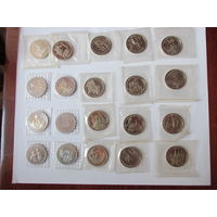 19 трехрублевых монет к 50 летию Победы и Победа под Москвой.