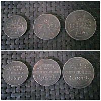 OST. Оккупационные деньги. ПМВ. 1,2,3 копейки. ЦЕНА ЗА ДВЕ ШТУКИ.