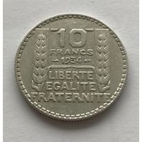 Свыше 70 монет Европы с 10 коп! Франция 10 франков 1934 - серебро