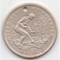 СОЕДИНЁННЫЕ ШТАТЫ АМЕРИКИ 1 ДОЛЛАР 2009 D. Сакагавея. Посадка культур