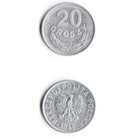 20 грошей Польша 1949 года