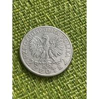 Польша 2 злотых 1934 г. ( Королева Ядвига.Последний год чекана )