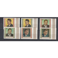 Кеннеди. Гвинея. 1968. 6 марок б/з. Michel N 506-511 (20,0 е)