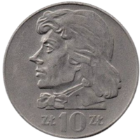 Народная Республика Польша. 10 злотых 1971. Т. А. Б. Костюшко.