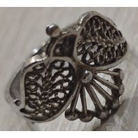 Кольцо. Серебро 925пр. 3гр. Филигрань
