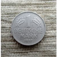 Werty71 Германия ФРГ 1 марка 1957 F