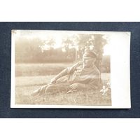 Фотооткрытка 1 Мировая война / Немецкий офицер / униформа - китель с погонами фуражка