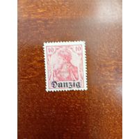 ДАНЦИГ 1920г АЛЛЕГОРИЯ Надпечатка чист