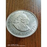 ЮАР 5 шиллингов, 1964  год  Ян ван Рибек (Генерал-губернатор Капской Колонии)  EENDRAG MAAK MAG UNITY IS STRENGTH Серебро 0.500 старт с 1 рублями без мпц аукцион 3 дня