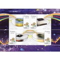 Польша 2012. Футбол. Евро2012. Mi 4568-71. Блок 208