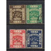 GB Палестина Египетская экспедиционная армия 1918 Номинал Стандарт #4,5,7,9