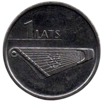 Латвийская Республика. Латвия /ІІ Республика/. 1 лат 2013. Кокле.