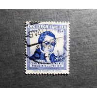 Марка Чили 1955 год 100 лет со дня смерти Хосе Хоакина Прието