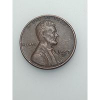 США 1 цент 1957 года . D