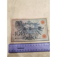 100 марок 1908 г. (красная печать) Германия. СМОТРИТЕ ДР. МОИ ЛОТЫ. Большая распродажа!