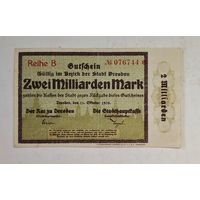 2 МИЛЛИАРДА марок 1923 год Германия