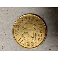 20 центов Эстония 1992 год