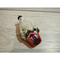 Ёлочная игрушка СССР домик избушка