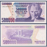 Турция, 500000 лир 1970 г, P-212(1) (L83, памятник мученикам у западного входа в Дарданеллы), UNC