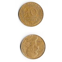 10 сантимов Франция 1988 год